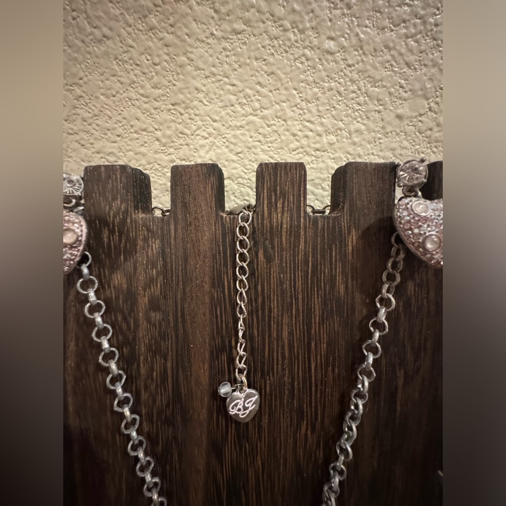 Betsey Johnson Heart necklace with earrings